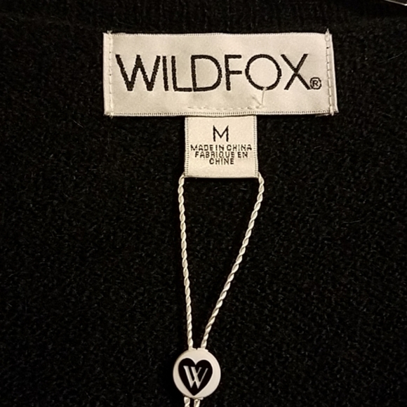 Wildfox Black Sweater with Embroidered Bow and Floral Accents - Picture 5 of 5